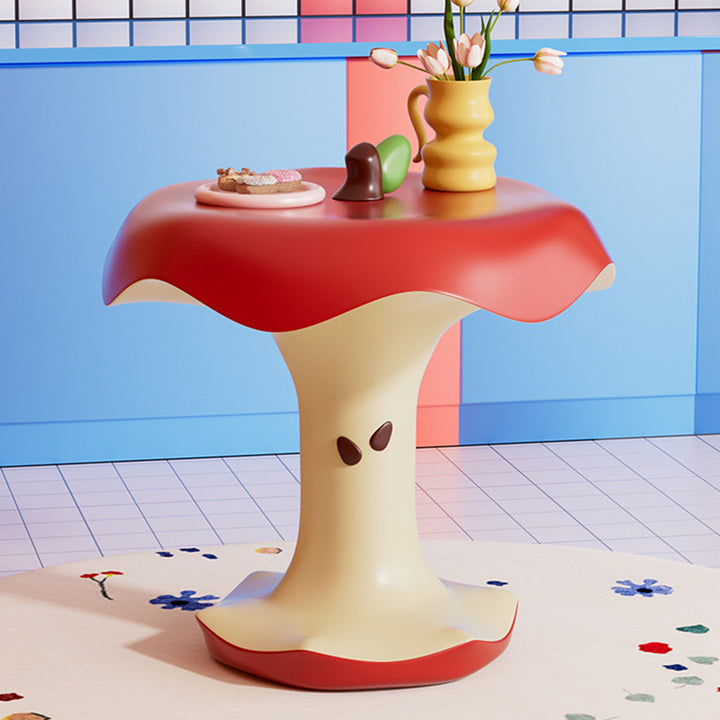 Contemporary Creative Resin Bitten Apple Decorative Happiness Side Table For Living Room