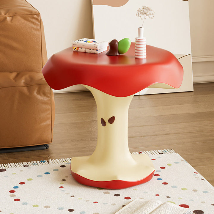 Contemporary Creative Resin Bitten Apple Decorative Happiness Side Table For Living Room