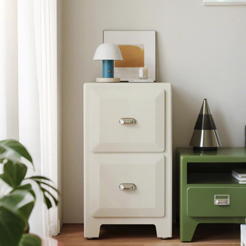 Contemporary Retro Powder-Coated Iron Rectangular Storage Cabinet With 2 Drawers For Living Room