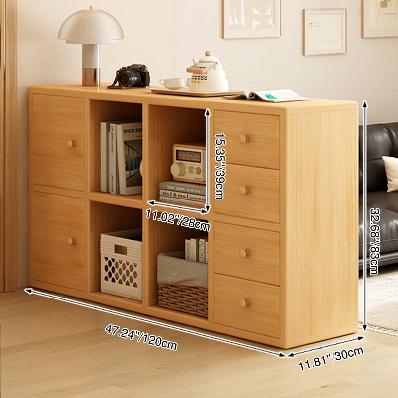 Modern Minimalist Eco-Friendly Board Rectangular Storage Cabinet With 4 Drawers Organizer For Living Room