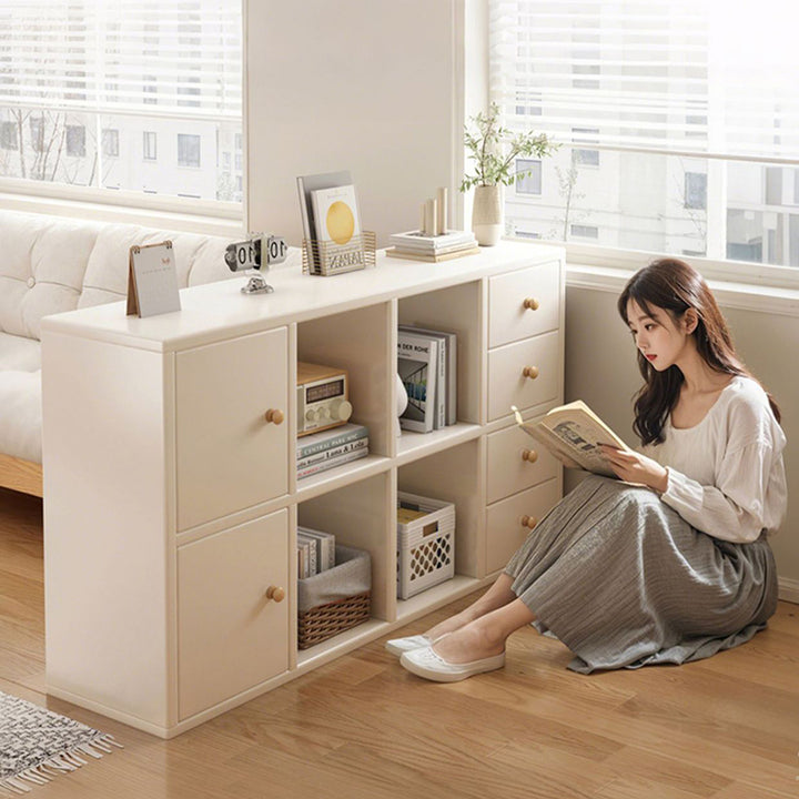 Modern Minimalist Eco-Friendly Board Rectangular Storage Cabinet With 4 Drawers Organizer For Living Room