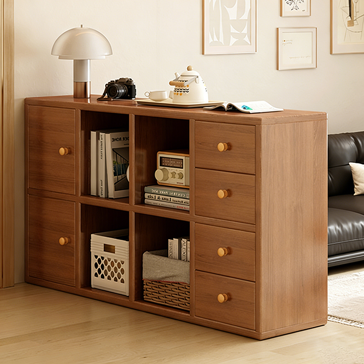 Modern Minimalist Eco-Friendly Board Rectangular Storage Cabinet With 4 Drawers Organizer For Living Room