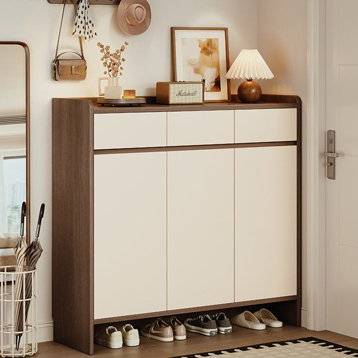 Modern Minimalist Eco Board Rectangular Shoe Storage With Drawers Storage For Entryway
