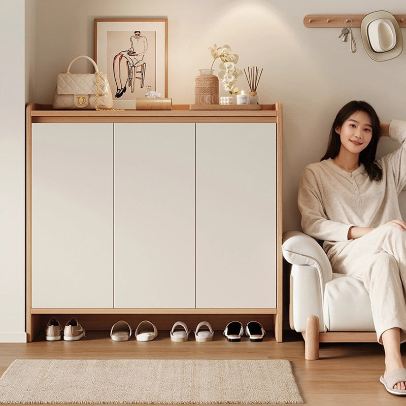 Modern Minimalist Eco Board Rectangular Shoe Storage With Drawers Storage For Entryway