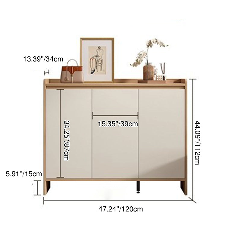 Modern Minimalist Eco Board Rectangular Shoe Storage With Drawers Storage For Entryway