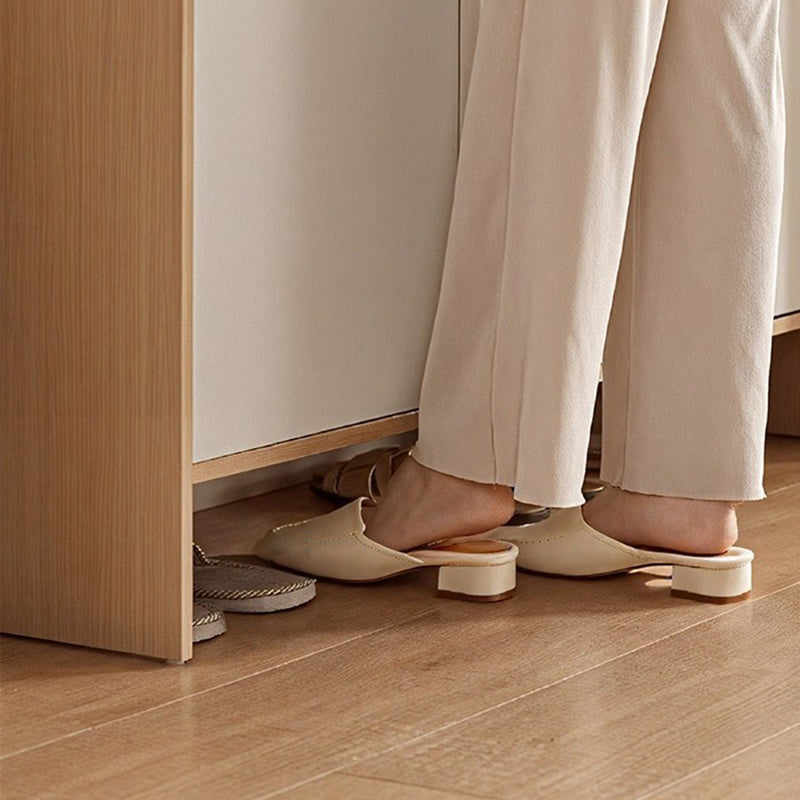 Modern Minimalist Eco Board Rectangular Shoe Storage With Drawers Storage For Entryway