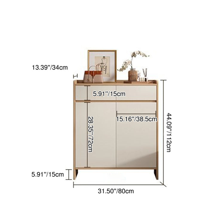 Modern Minimalist Eco Board Rectangular Shoe Storage With Drawers Storage For Entryway