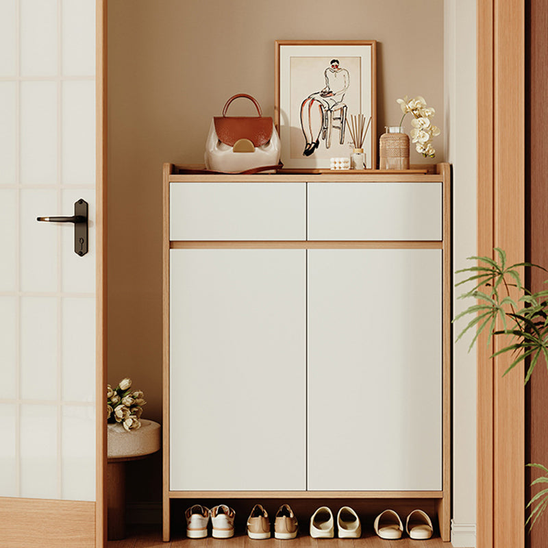 Modern Minimalist Eco Board Rectangular Shoe Storage With Drawers Storage For Entryway