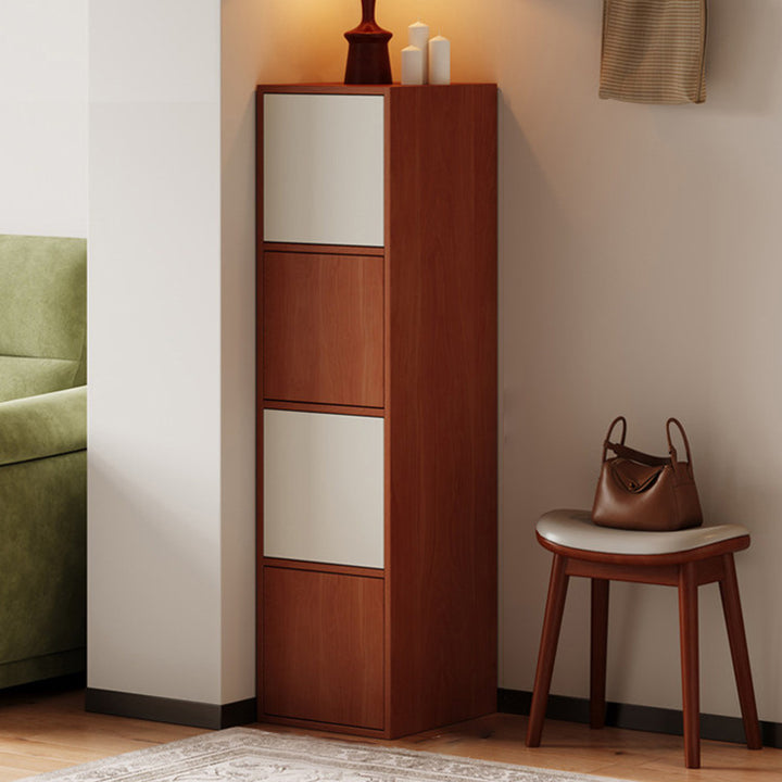 Rangement à chaussures rectangulaire en panneau de particules au style minimaliste moderne avec 4/8 compartiments, grande capacité de rangement pour l’entrée et le salon 
