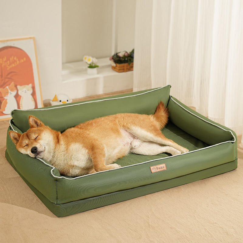 Modern Minimalist Oxford Fabric Rectangular Washable Removable Dog Bed Full Support Pet Sofa Bed For Living Room