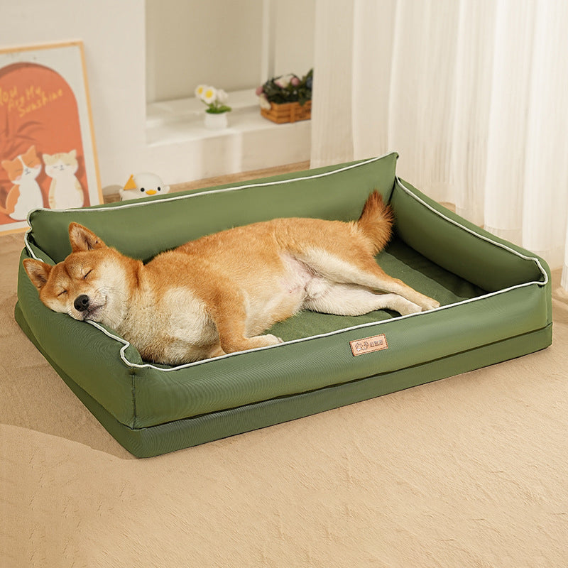 Modern Minimalist Oxford Fabric Rectangular Washable Removable Dog Bed Full Support Pet Sofa Bed For Living Room
