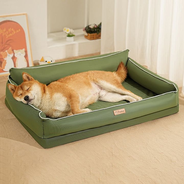 Modern Minimalist Oxford Fabric Rectangular Washable Removable Dog Bed Full Support Pet Sofa Bed For Living Room