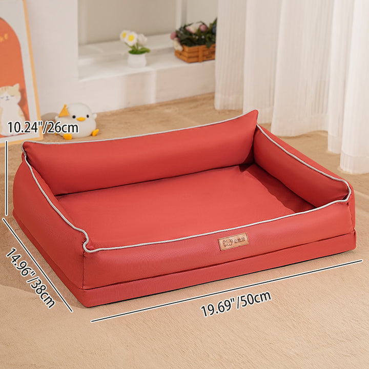 Modern Minimalist Oxford Fabric Rectangular Washable Removable Dog Bed Full Support Pet Sofa Bed For Living Room