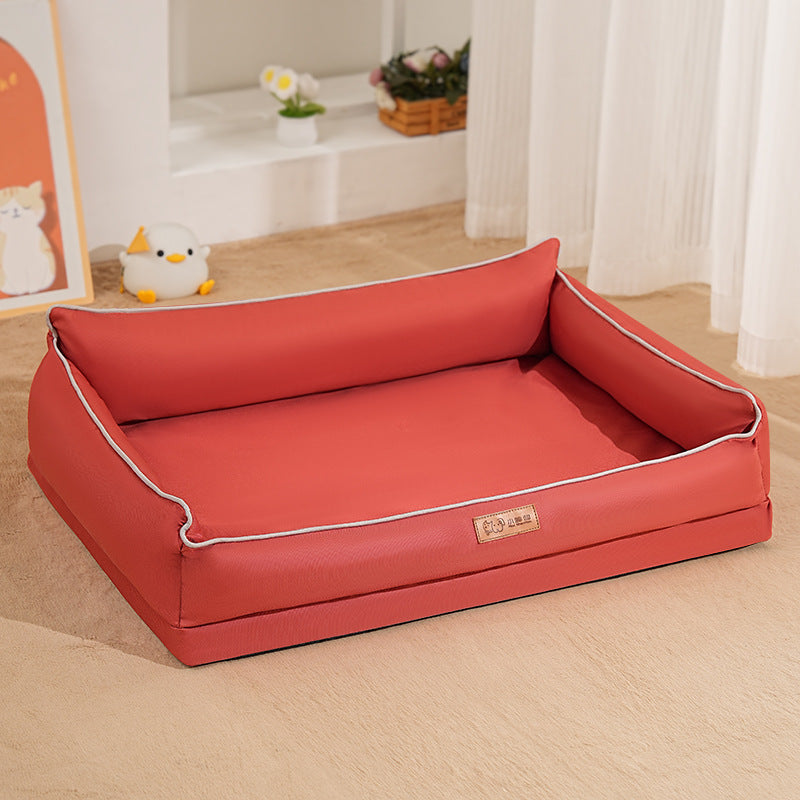 Modern Minimalist Oxford Fabric Rectangular Washable Removable Dog Bed Full Support Pet Sofa Bed For Living Room