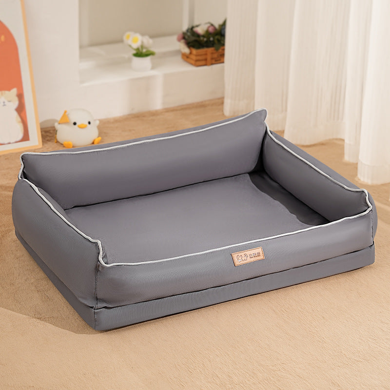 Modern Minimalist Oxford Fabric Rectangular Washable Removable Dog Bed Full Support Pet Sofa Bed For Living Room