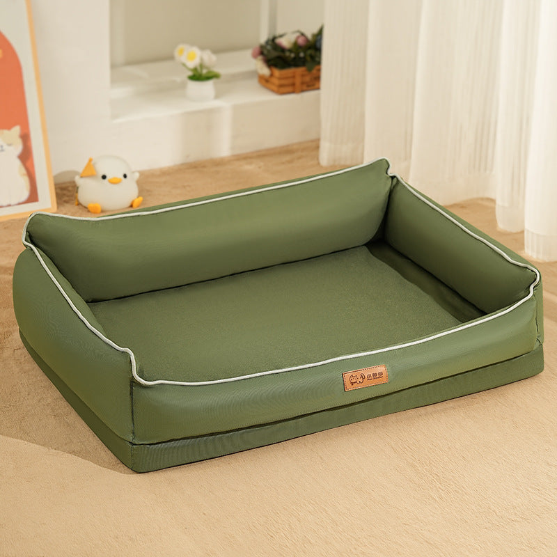 Modern Minimalist Oxford Fabric Rectangular Washable Removable Dog Bed Full Support Pet Sofa Bed For Living Room