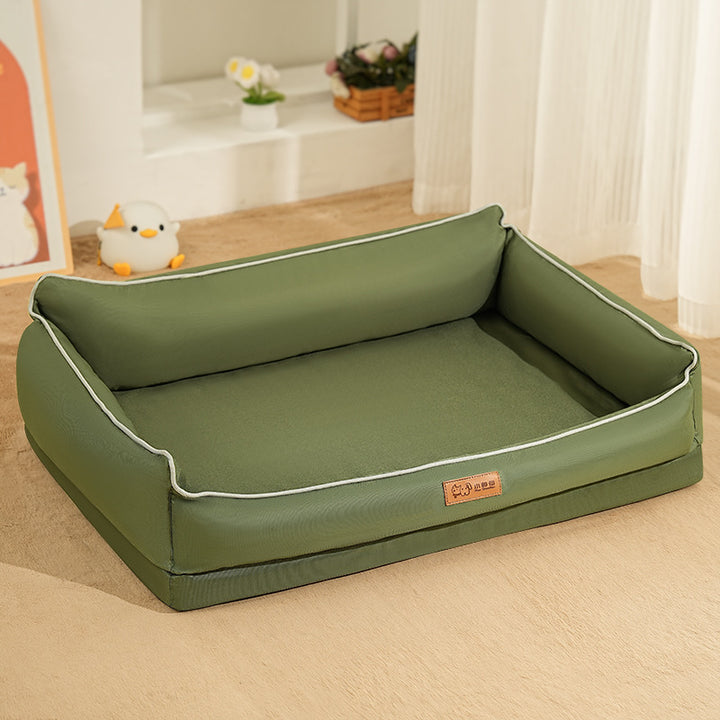 Modern Minimalist Oxford Fabric Rectangular Washable Removable Dog Bed Full Support Pet Sofa Bed For Living Room