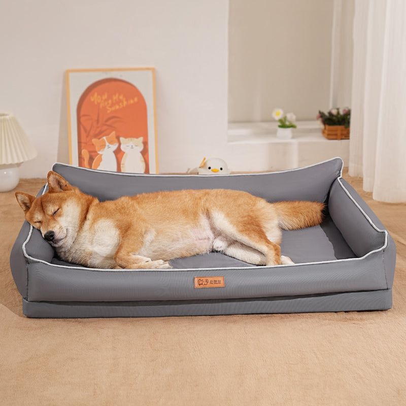 Modern Minimalist Oxford Fabric Rectangular Washable Removable Dog Bed Full Support Pet Sofa Bed For Living Room