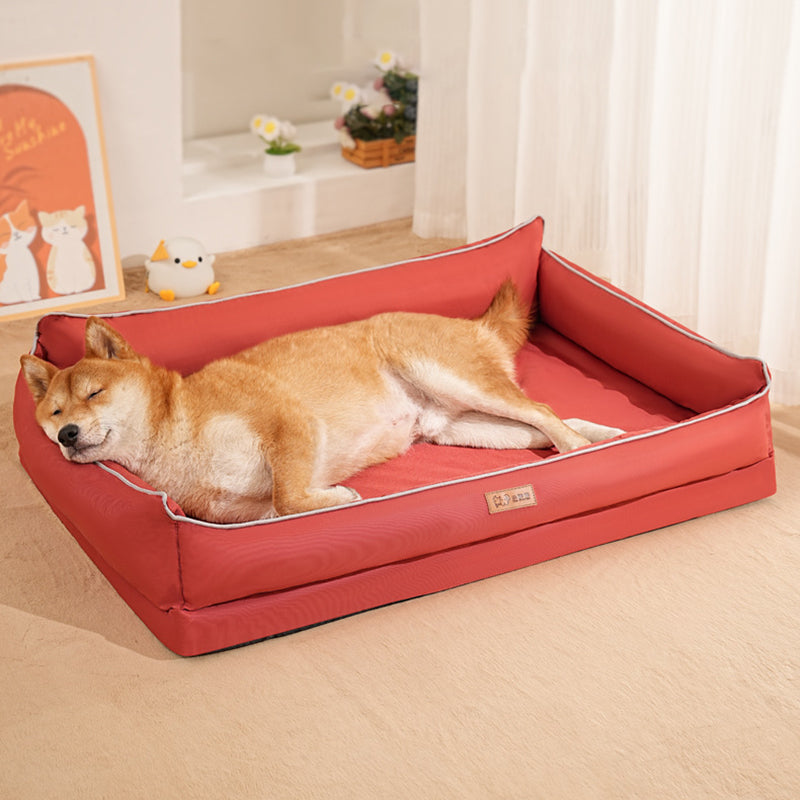 Modern Minimalist Oxford Fabric Rectangular Washable Removable Dog Bed Full Support Pet Sofa Bed For Living Room
