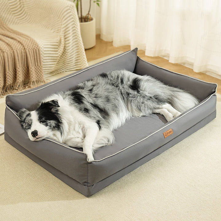 Modern Minimalist Oxford Fabric Rectangular Washable Removable Dog Bed Full Support Pet Sofa Bed For Living Room