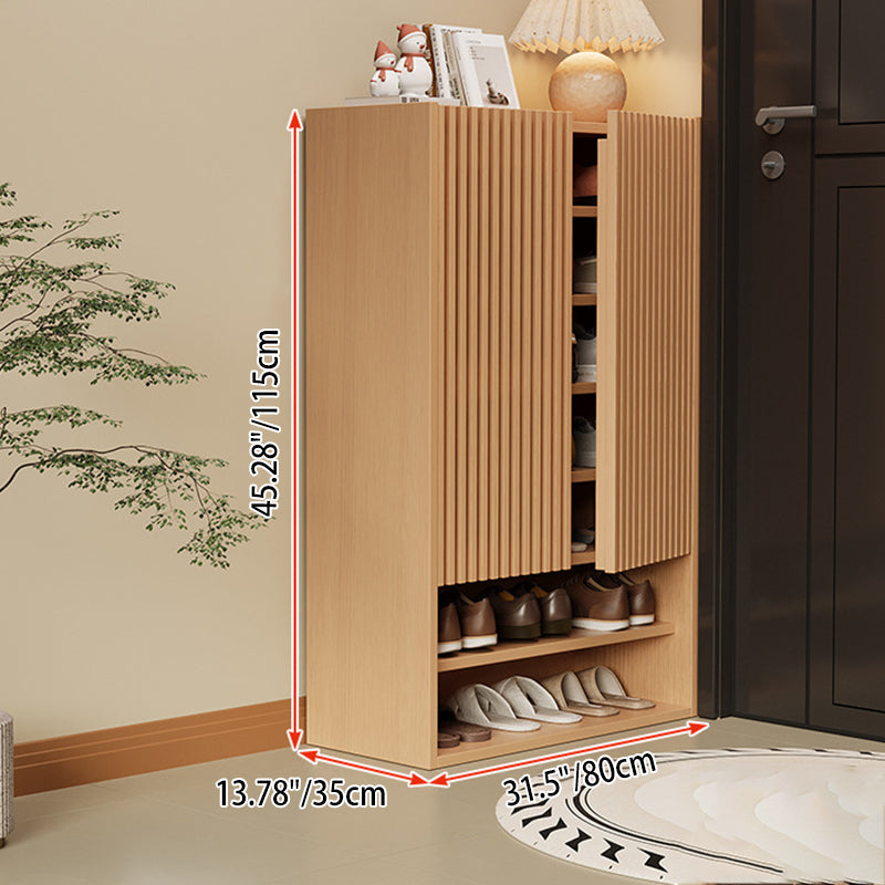 Modern Minimalist Eco-Panel Rectangular Shoe Storage With 8-Tier Storage Organizer For Entryway