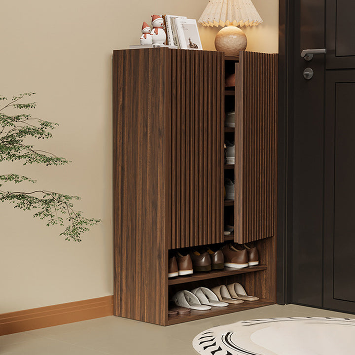 Modern Minimalist Eco-Panel Rectangular Shoe Storage With 8-Tier Storage Organizer For Entryway