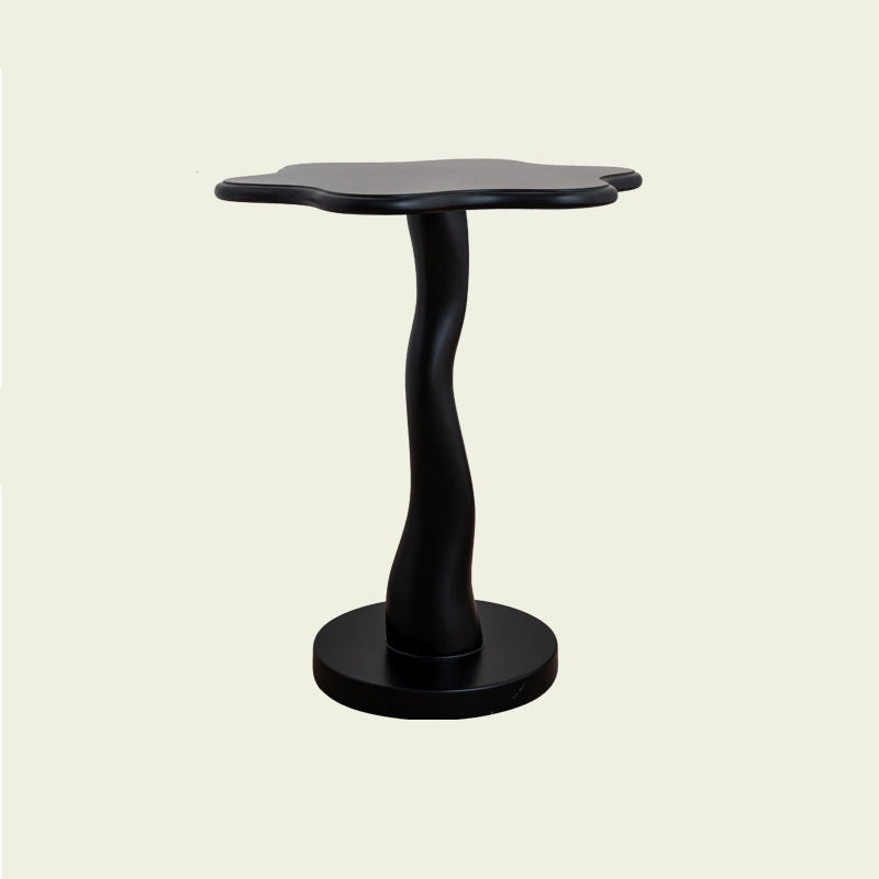 Contemporary Creative Solid Wood Cloud-Shaped Cream Yellow Black Side Table For Living Room