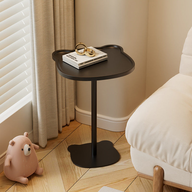 Contemporary Creative Steel MDF Bear-Shaped Side Table With Storage Shelf For Living Room &amp; Bedroom