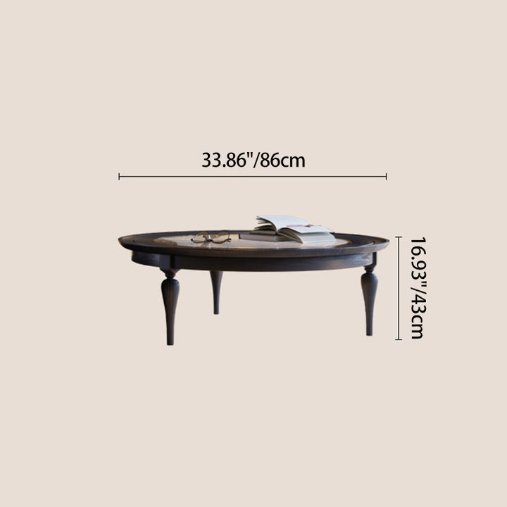 Premium Vintage French Ash Wood &amp; Plywood Coffee Table - Tall Glass Table &amp; Low Storage Tea Table Duo