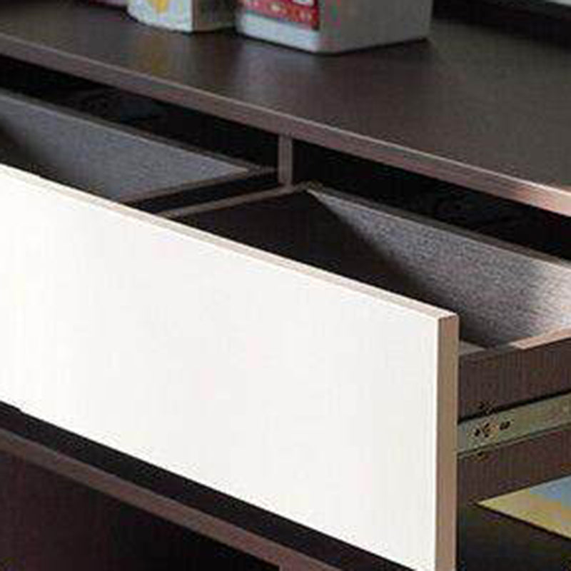 Contemporary Nordic Solid Wood &amp; Plywood Cat Cabinet - Pet Feeding Station With Storage Drawers &amp; Memo Board For Cats