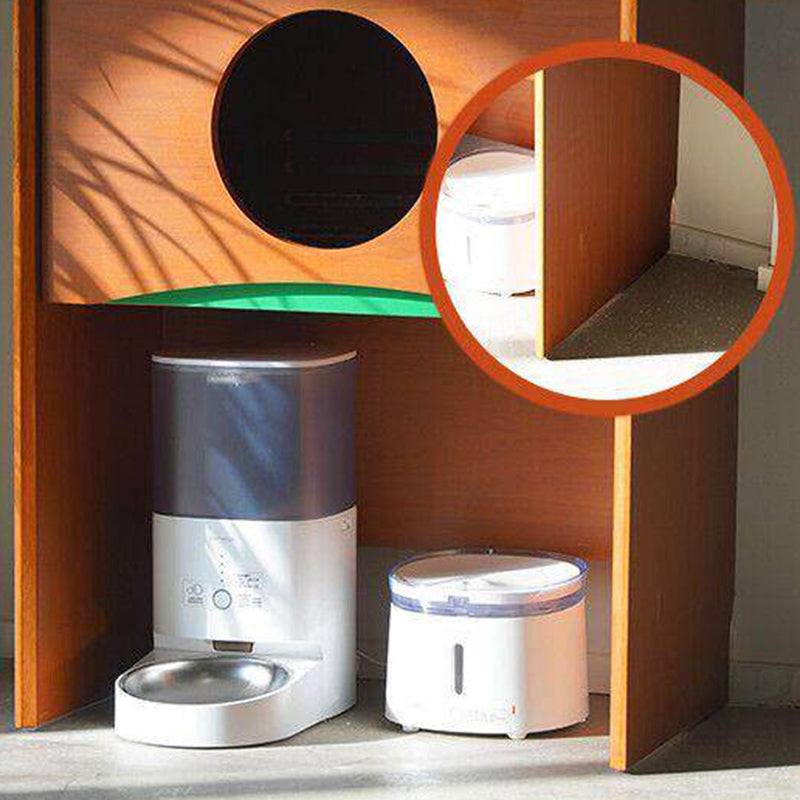 Contemporary Retro Wooden Cat Cabinet - Multifunctional Pet Furniture With Storage Drawer &amp; Cat House For Living Room