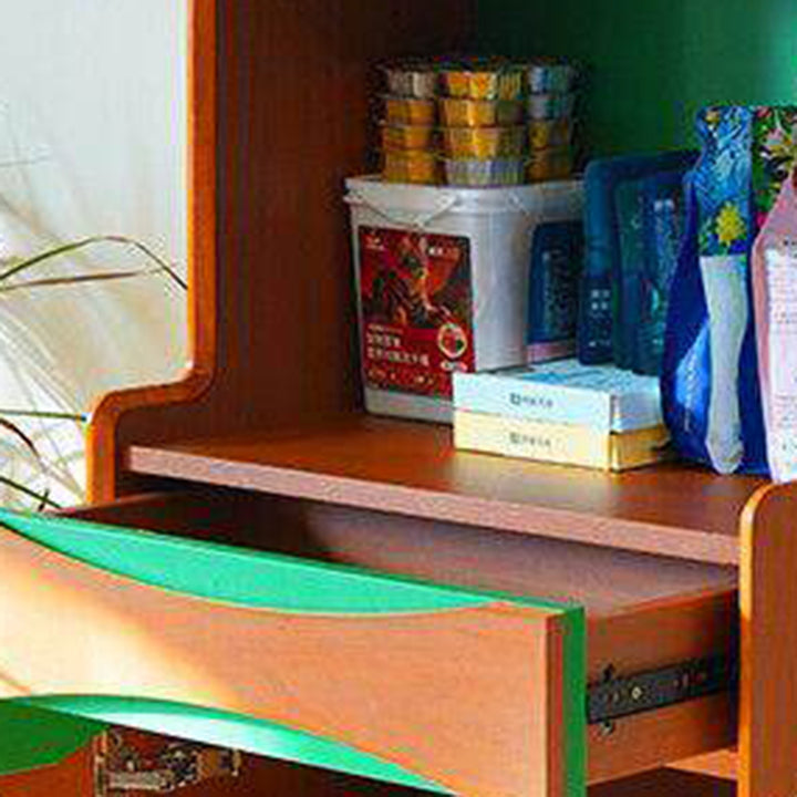 Contemporary Retro Wooden Cat Cabinet - Multifunctional Pet Furniture With Storage Drawer &amp; Cat House For Living Room