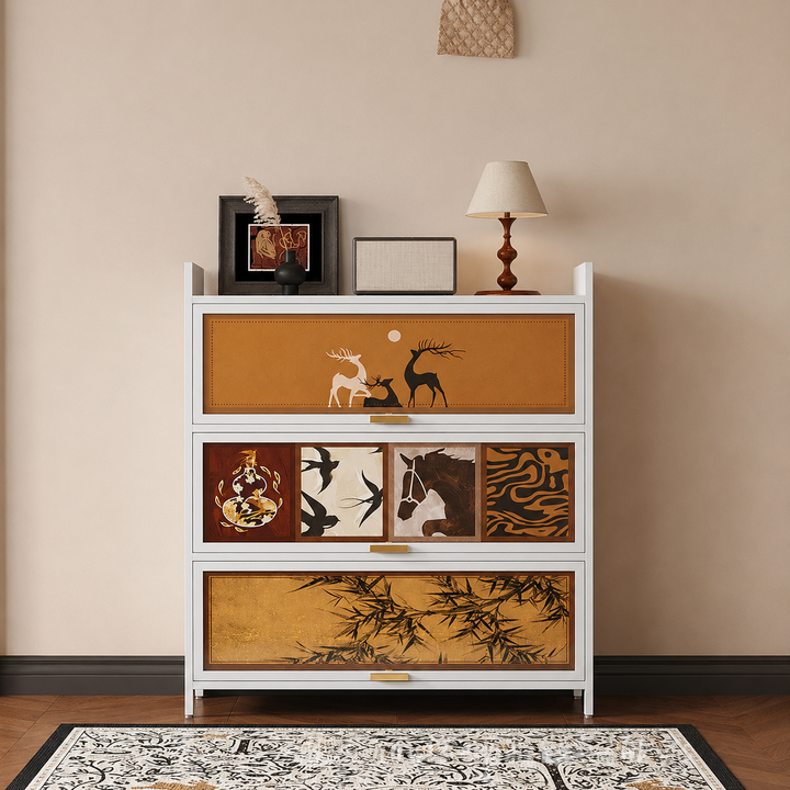 Contemporary Retro Steel PET Rectangular Shoe Storage With 7/9/11-Tier Storage For Entryway