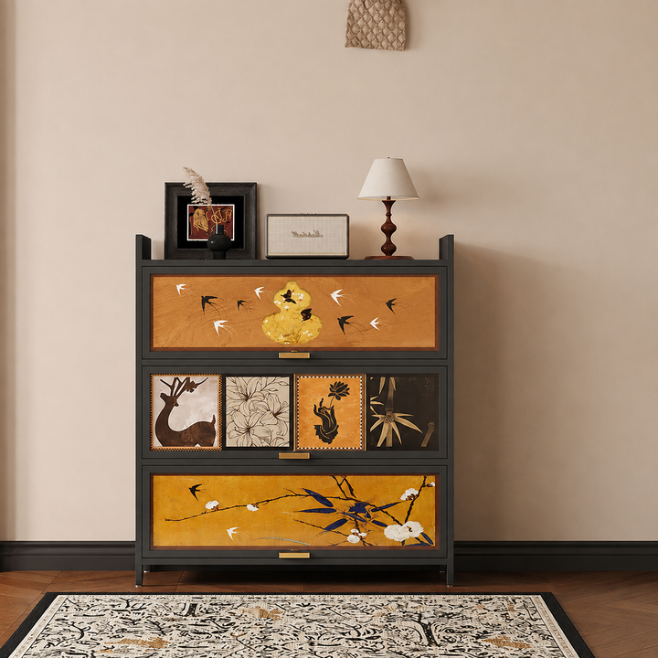 Contemporary Retro Steel PET Rectangular Shoe Storage With 7/9/11-Tier Storage For Entryway