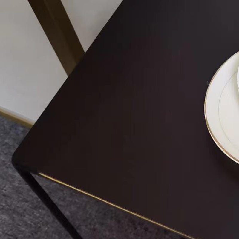 Modern Minimalist Square Iron Side Table 2-Tier For Living Room