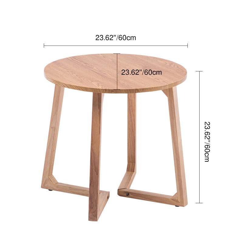 Modern Minimalist Wrap-Style Solid Wood MDF Cotton Linen Iron Accent Chair & Table Set For Living Room