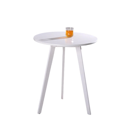 Modern Minimalist Round Solid Wood MDF Coffee Table 1-Tier For Living Room