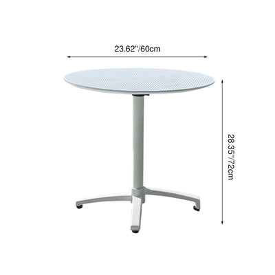 Modern Minimalist Round PP Folding Dining Table 1-Tier For Dining Room