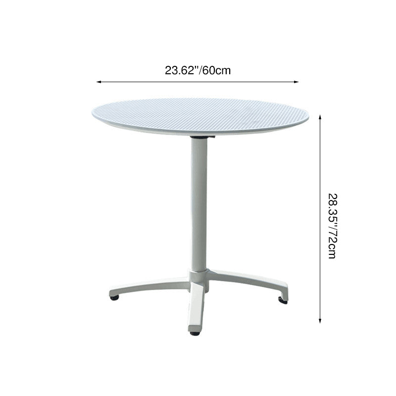 Modern Minimalist Round PP Folding Dining Table 1-Tier For Dining Room