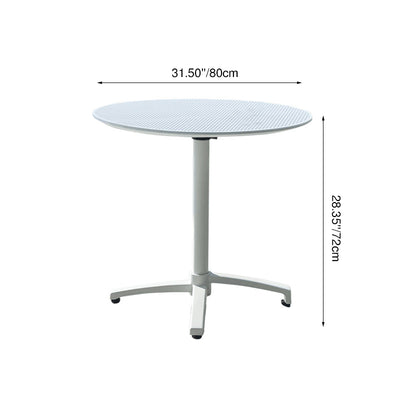 Modern Minimalist Round PP Folding Dining Table 1-Tier For Dining Room