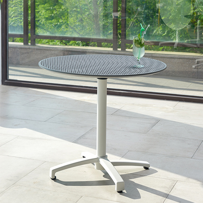 Modern Minimalist Round PP Folding Dining Table 1-Tier For Dining Room