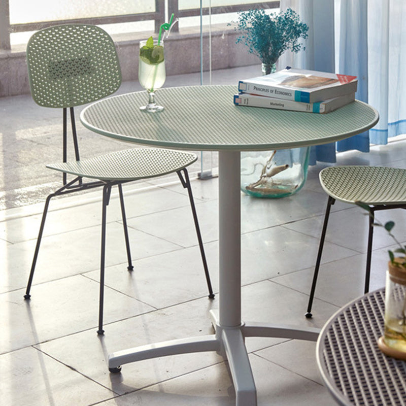 Modern Minimalist Round PP Folding Dining Table 1-Tier For Dining Room