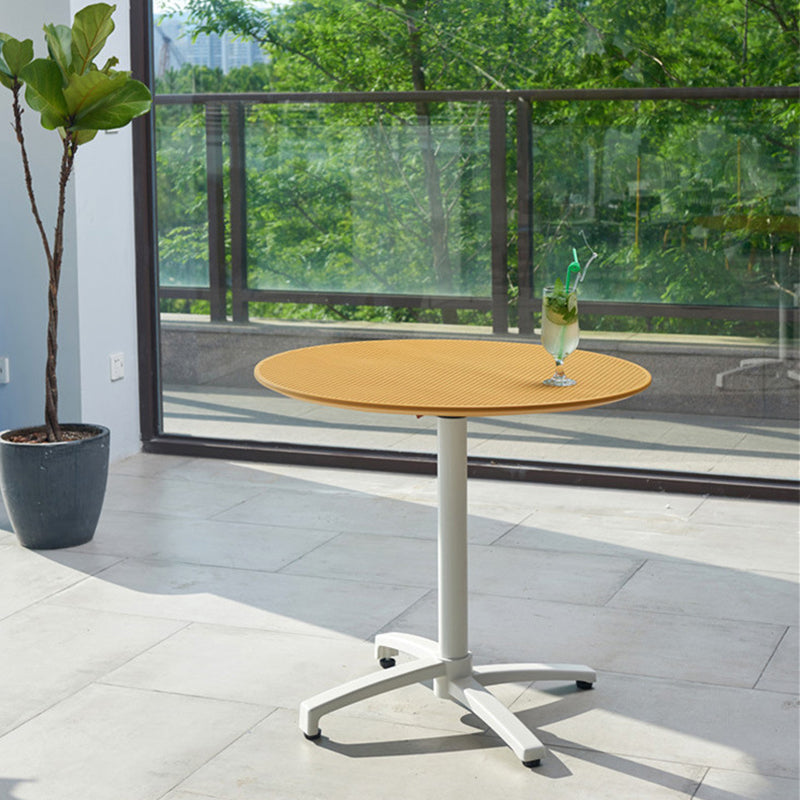 Modern Minimalist Round PP Folding Dining Table 1-Tier For Dining Room