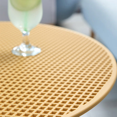 Modern Minimalist Round PP Folding Dining Table 1-Tier For Dining Room