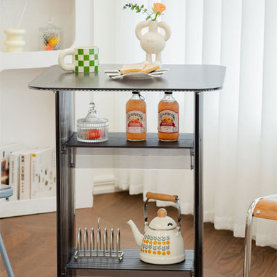 Modern Minimalist Rounded-Edge PC End Table 2/3/4-Tier For Living Room