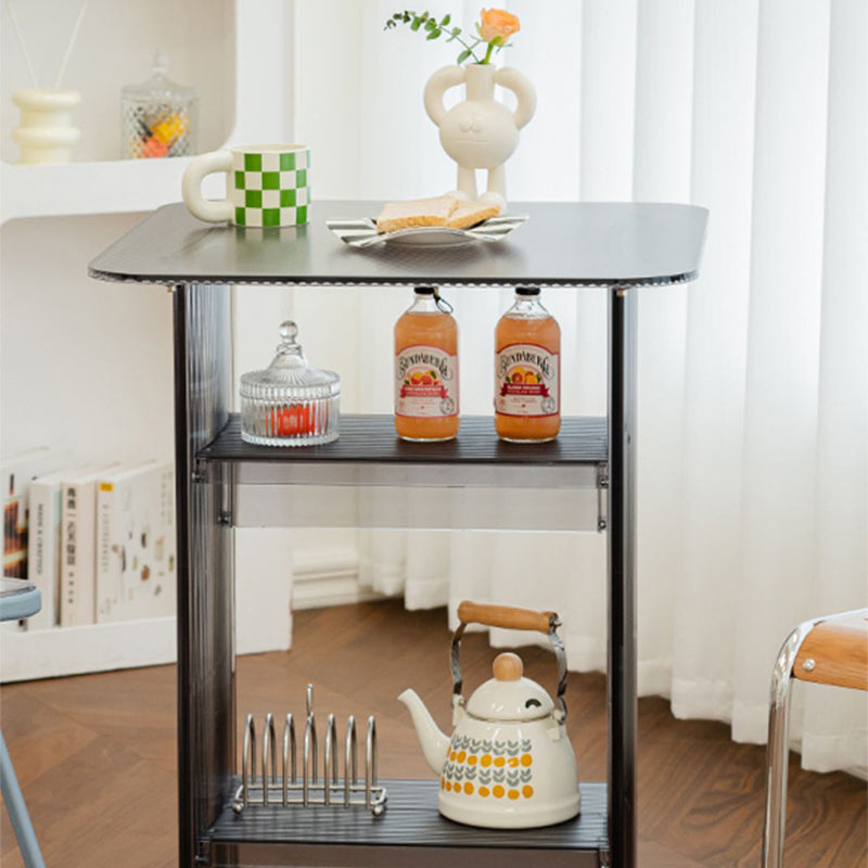 Modern Minimalist Rounded-Edge PC End Table 2/3/4-Tier For Living Room