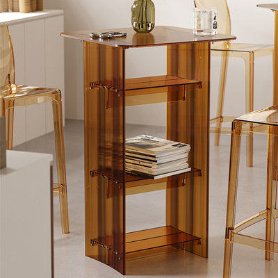 Modern Minimalist Rounded-Edge PC End Table 2/3/4-Tier For Living Room