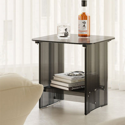Modern Minimalist Rounded-Edge PC End Table 2/3/4-Tier For Living Room