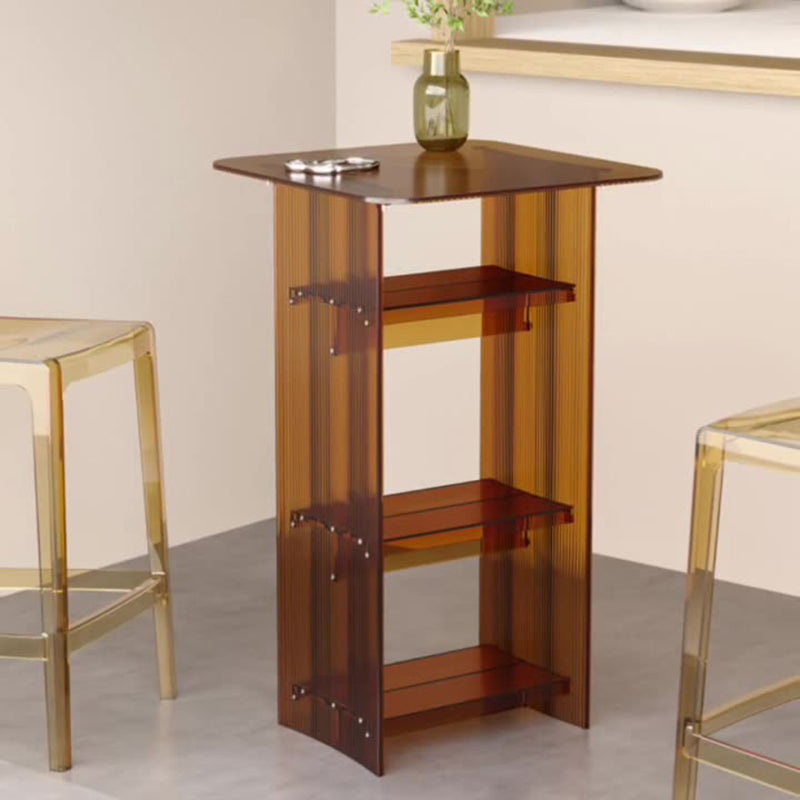 Modern Minimalist Rounded-Edge PC End Table 2/3/4-Tier For Living Room