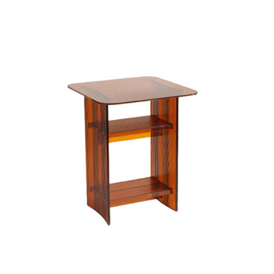 Modern Minimalist Rounded-Edge PC End Table 2/3/4-Tier For Living Room
